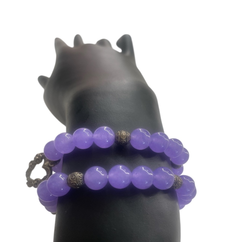 Amethyst, Lilac, purple gemstone bracelet - Picture 2 of 7